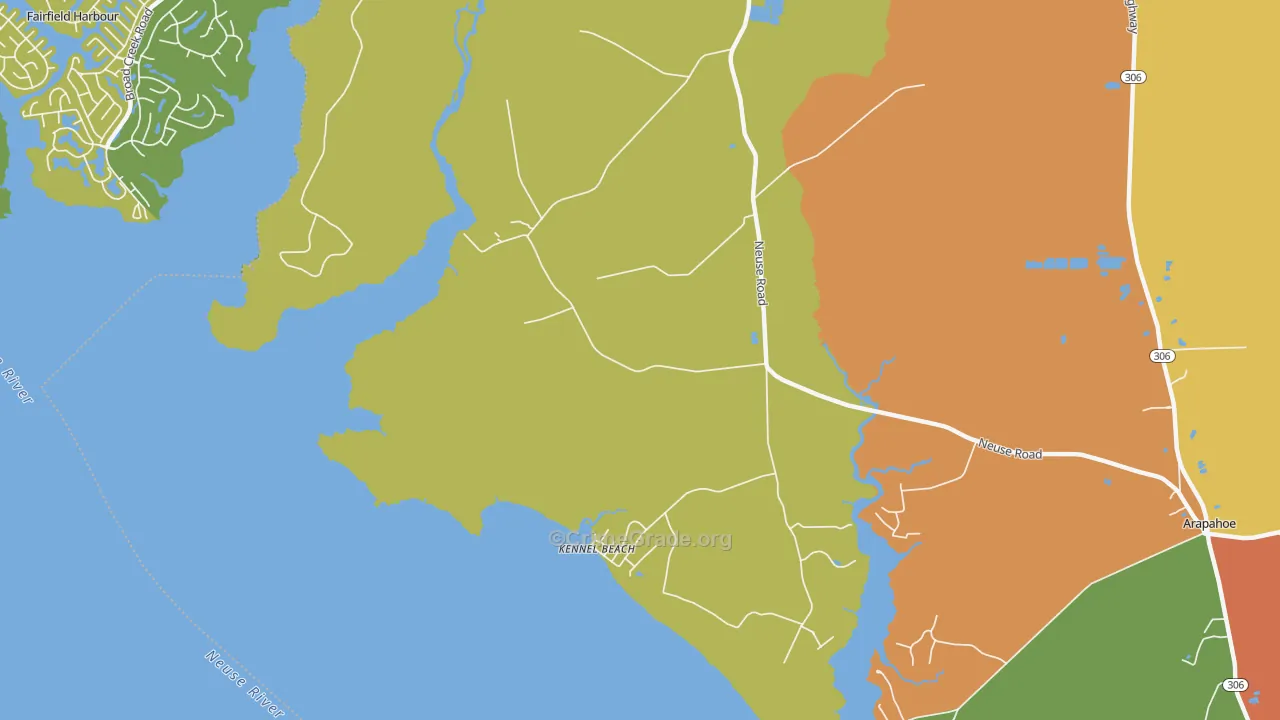 Kennel Beach, NC Map of Vandalism Rates