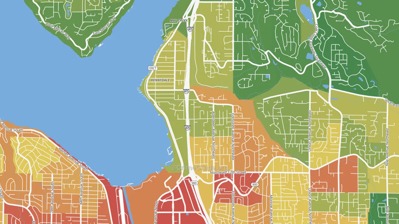 Kennydale, Renton, WA Map of Vandalism Rates