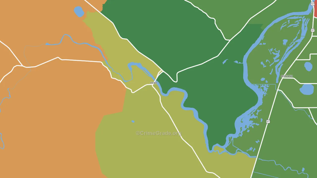 Keno, OR Map of Vandalism Rates