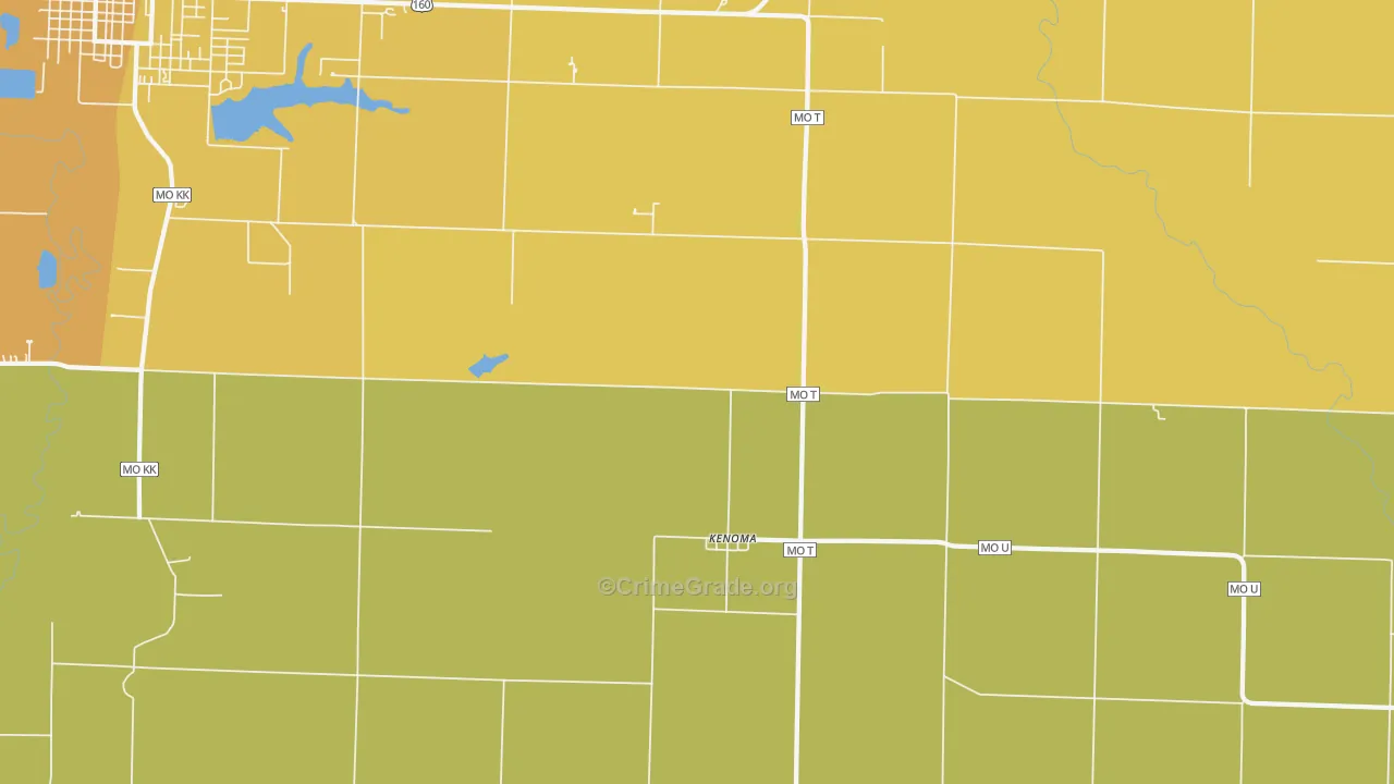 Kenoma, MO Map of Vandalism Rates