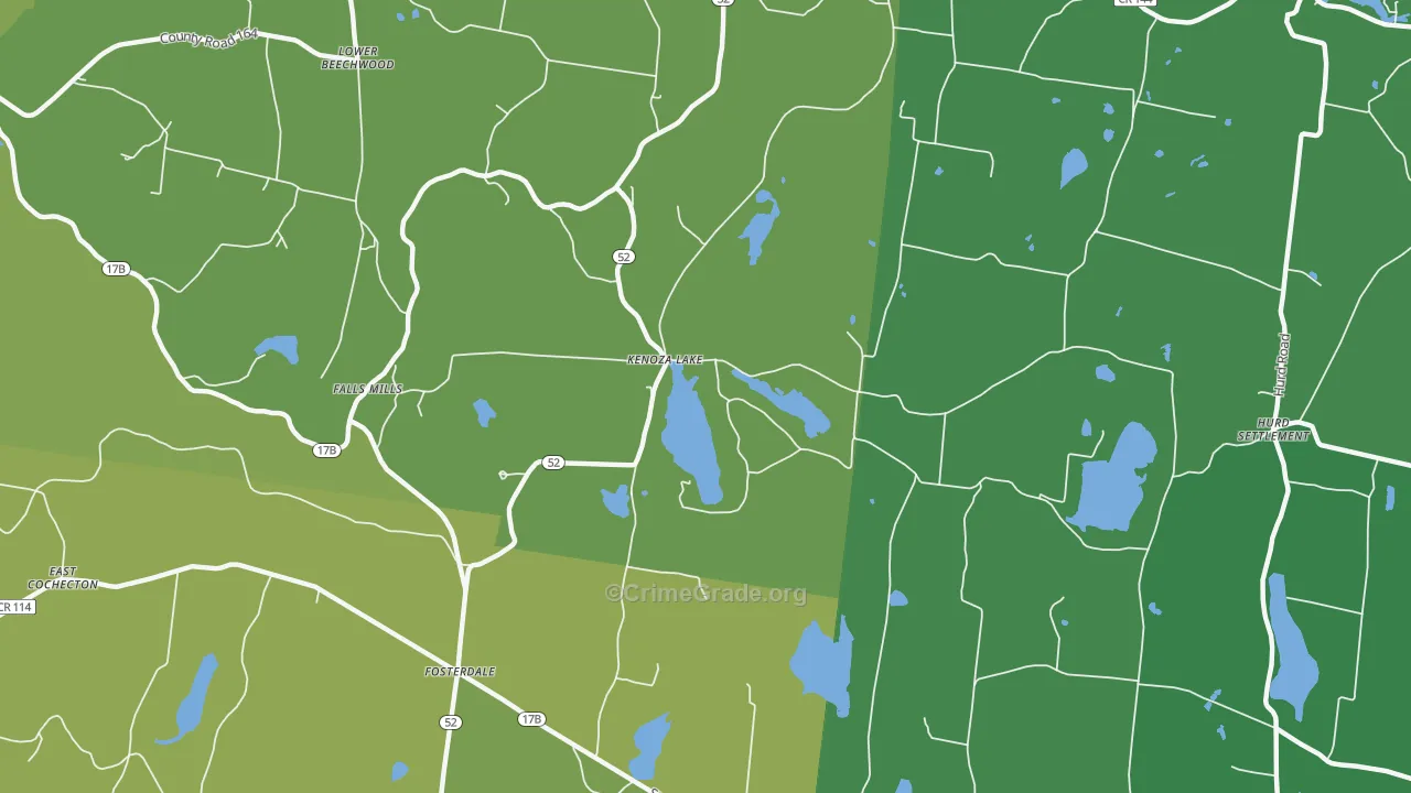 Kenoza Lake, NY Map of Vandalism Rates
