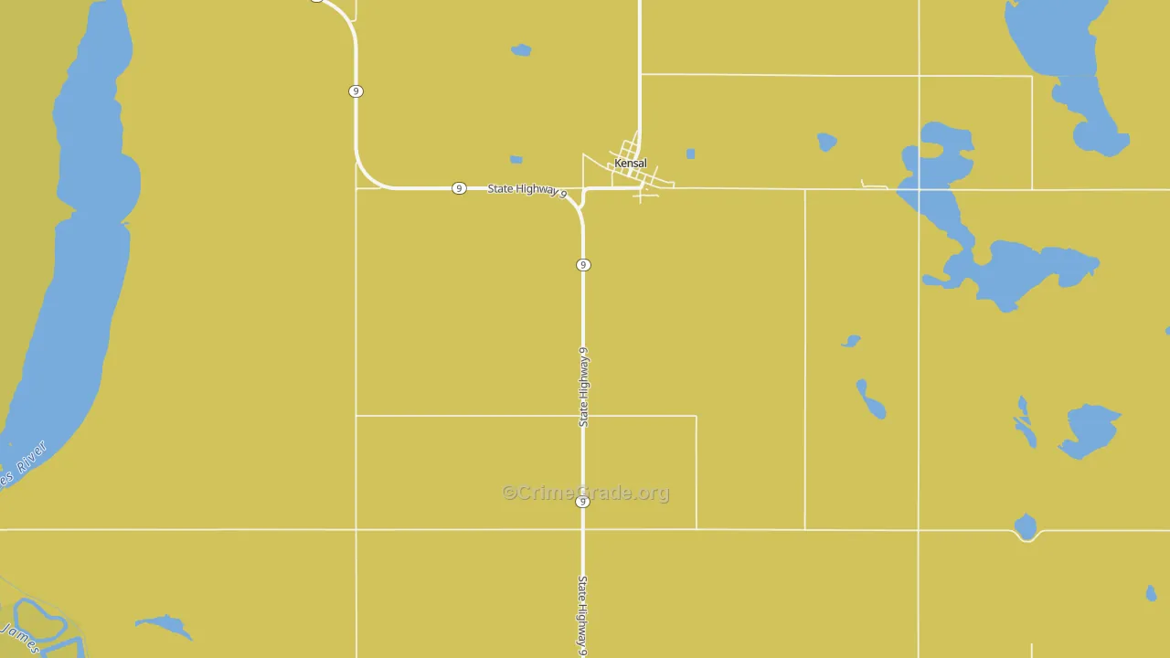 Kensal, ND Map of Vandalism Rates