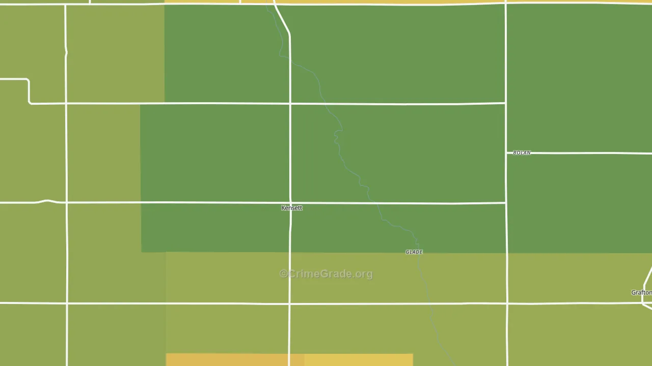 Kensett, IA Map of Vandalism Rates