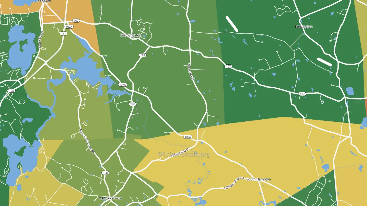 Kensington, NH Map of Vandalism Rates