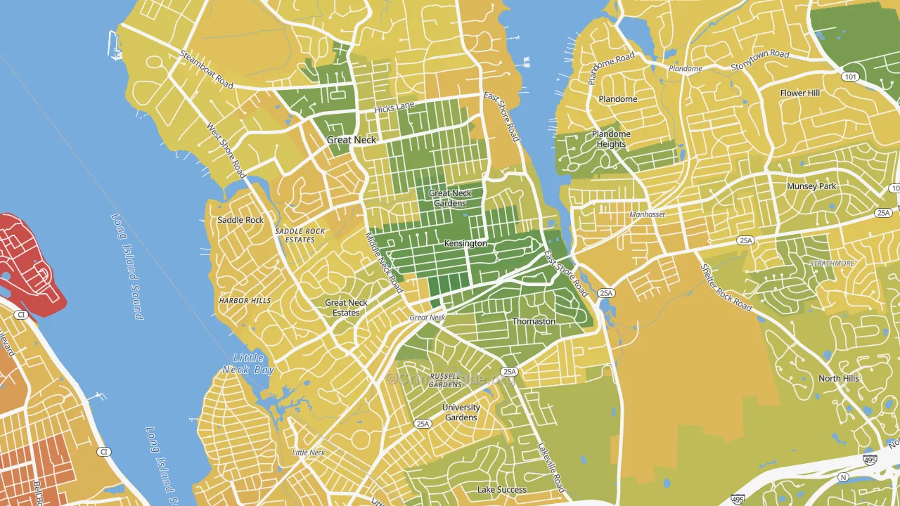 Kensington, NY Map of Vandalism Rates