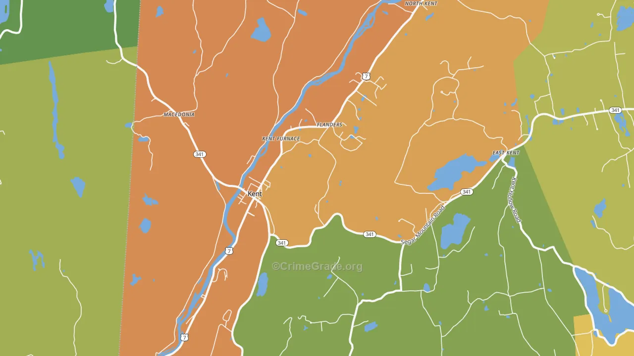 Kent, CT Map of Vandalism Rates