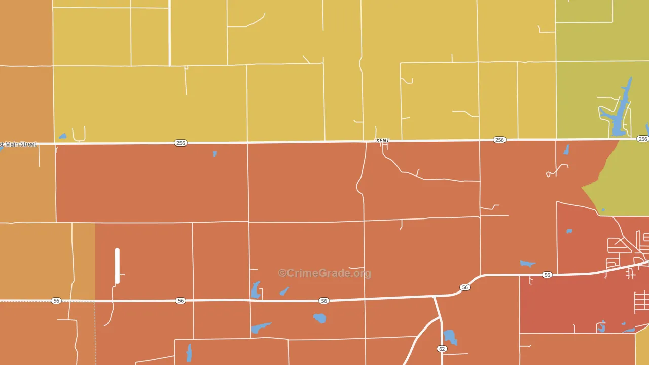 Kent, IN Map of Vandalism Rates