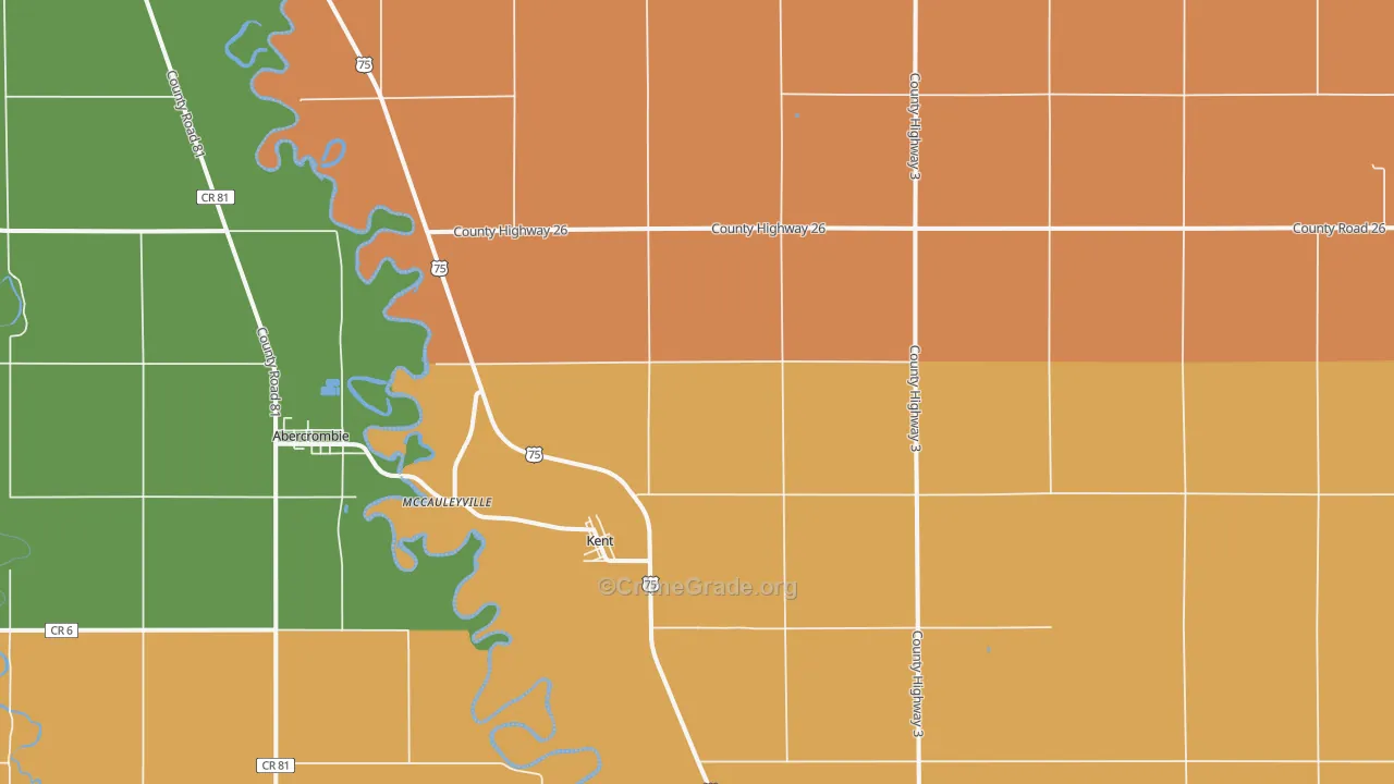 Kent, MN Map of Vandalism Rates