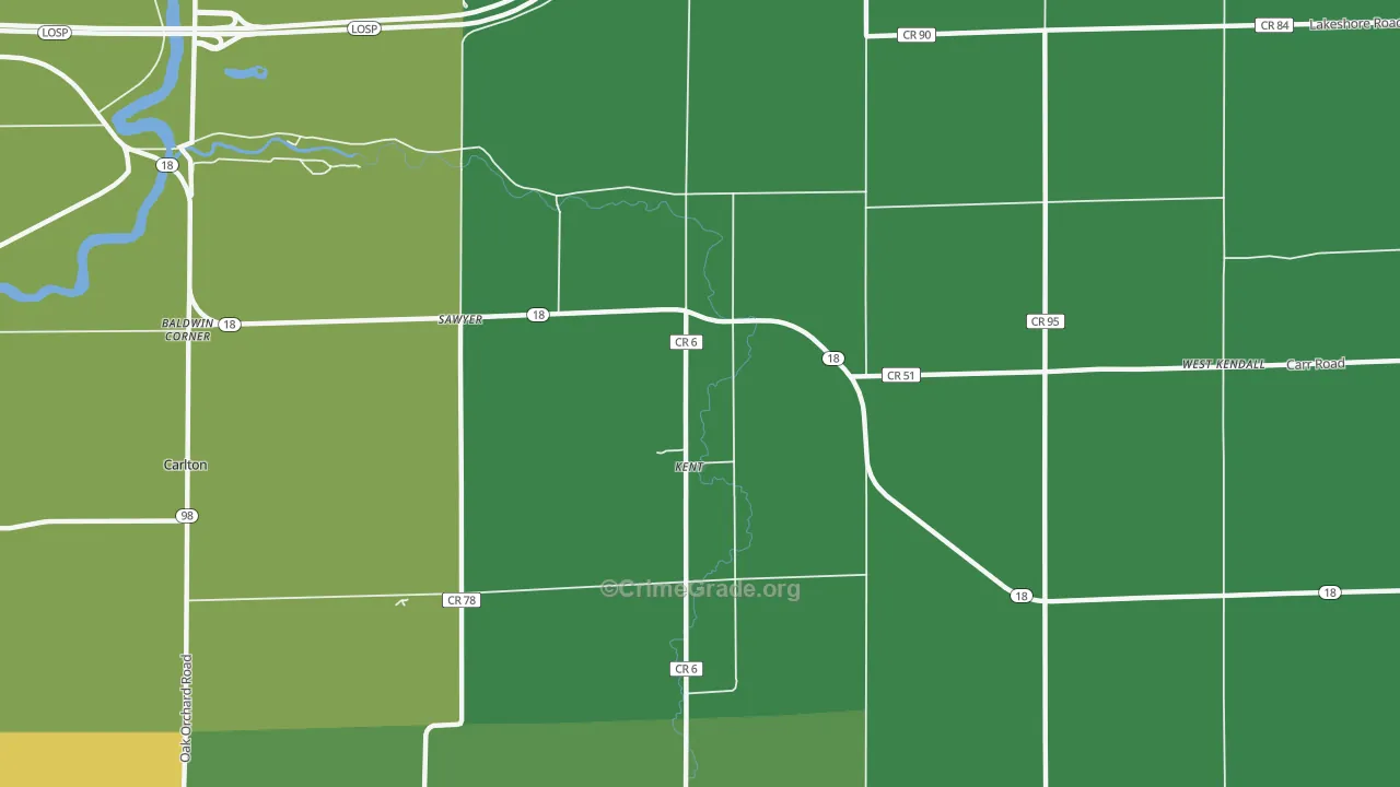 Kent, NY Map of Vandalism Rates