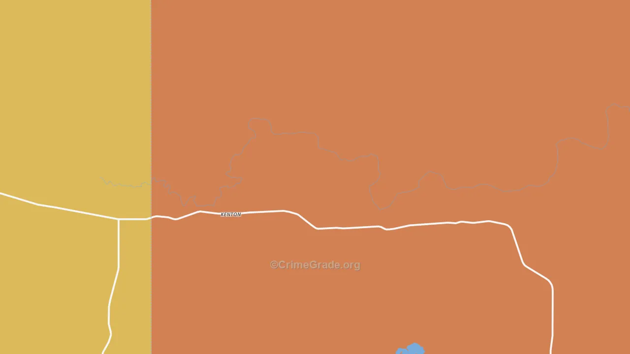 Kenton, OK Map of Vandalism Rates