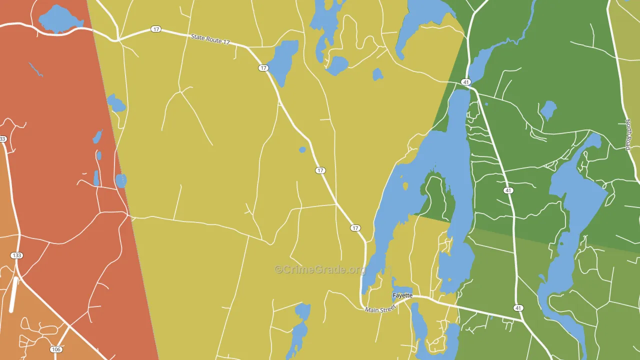 Kents Hill, ME Map of Vandalism Rates