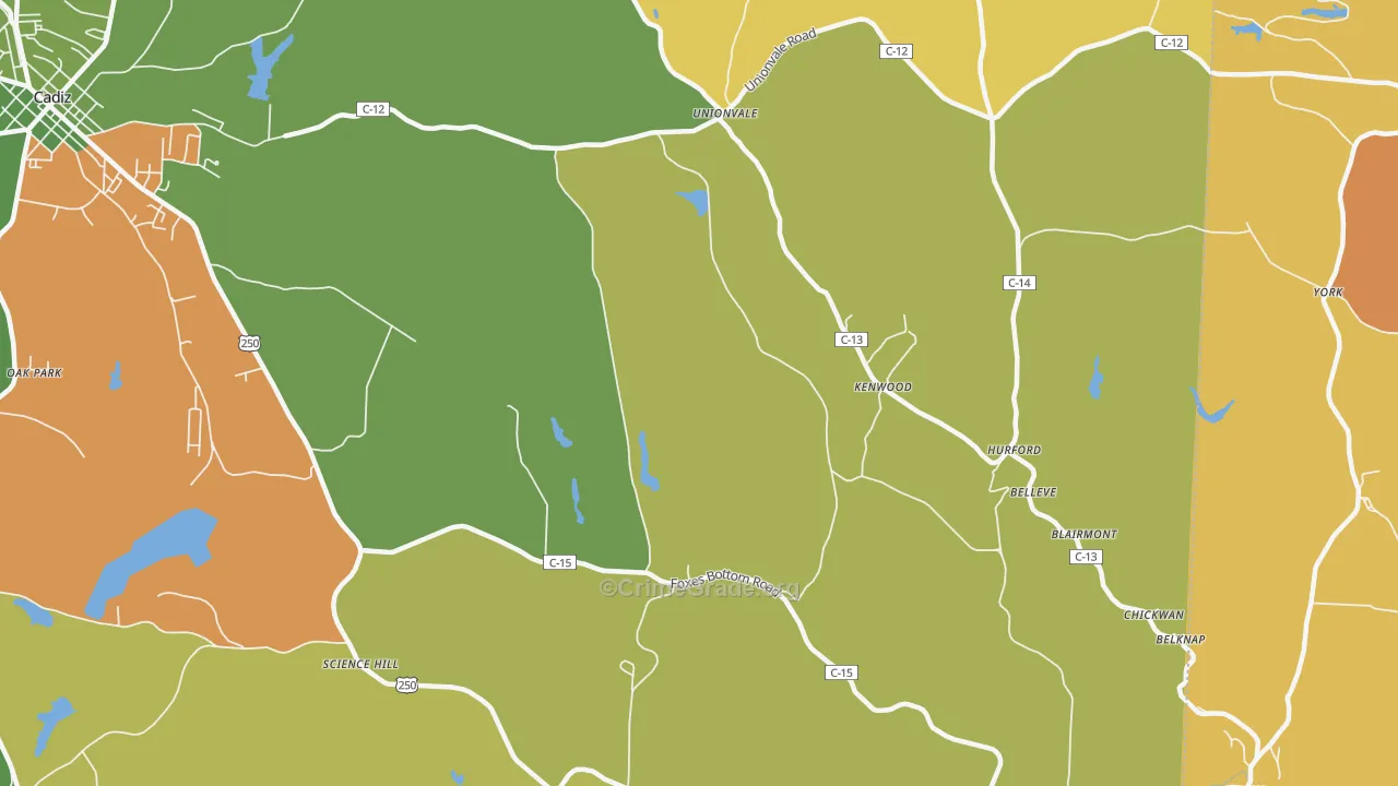 Kenwood, OH Map of Vandalism Rates