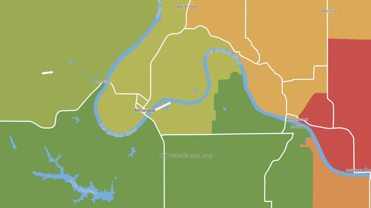 Keosauqua, IA Map of Vandalism Rates