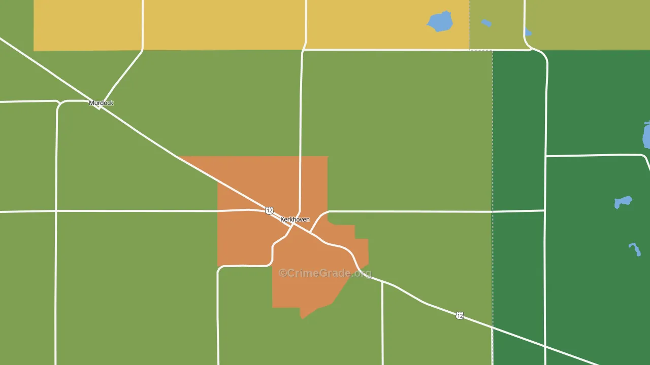 Kerkhoven, MN Map of Vandalism Rates