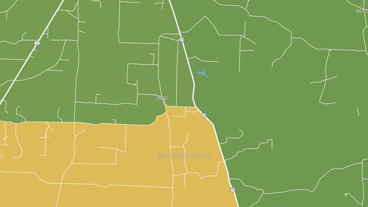Kerlin, AR Map of Vandalism Rates