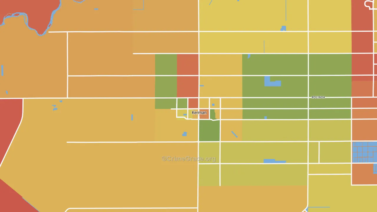 Kerman, CA Map of Vandalism Rates