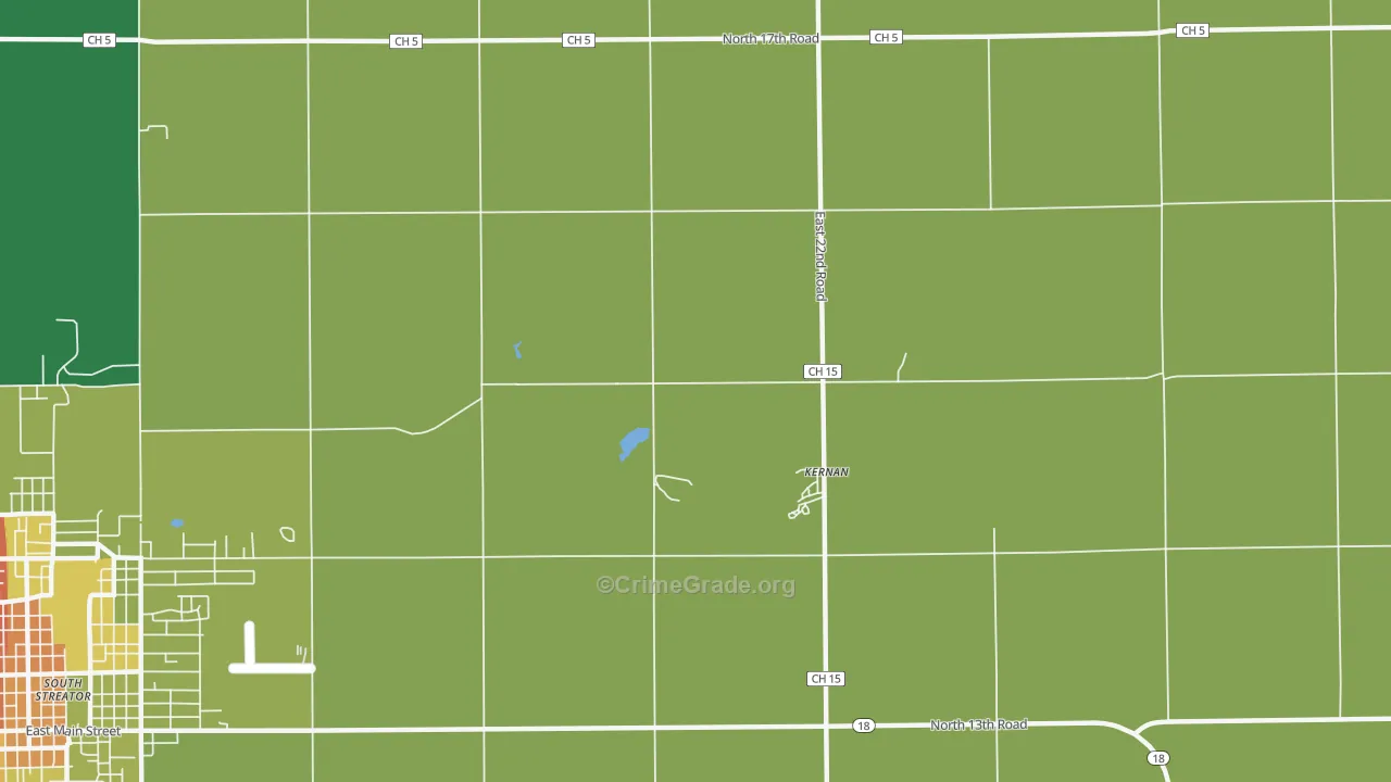 Kernan, IL Map of Vandalism Rates
