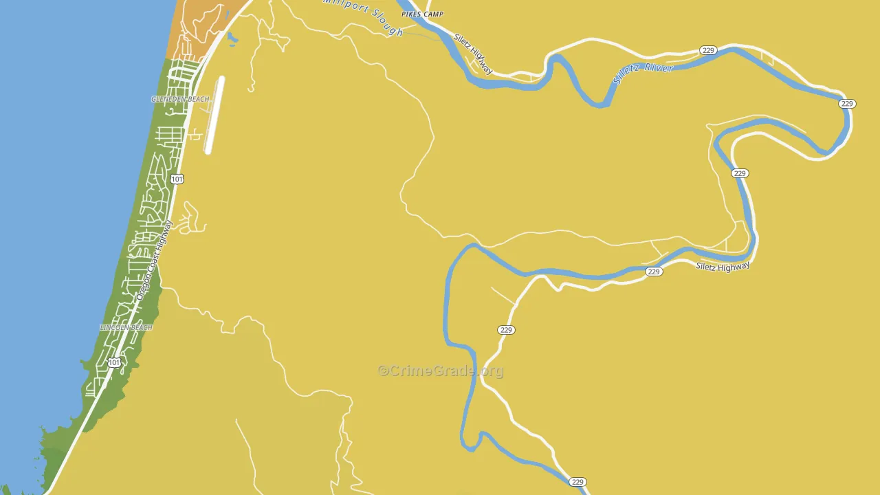 Kernville, OR Map of Vandalism Rates