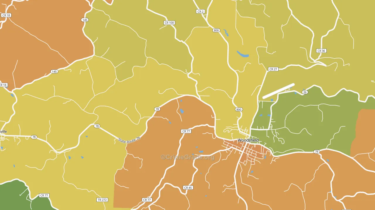 Kerr, OH Map of Vandalism Rates