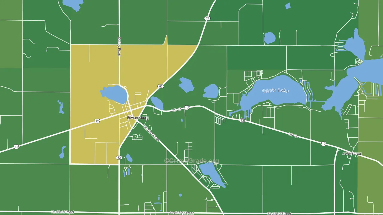 Kessington, MI Map of Vandalism Rates