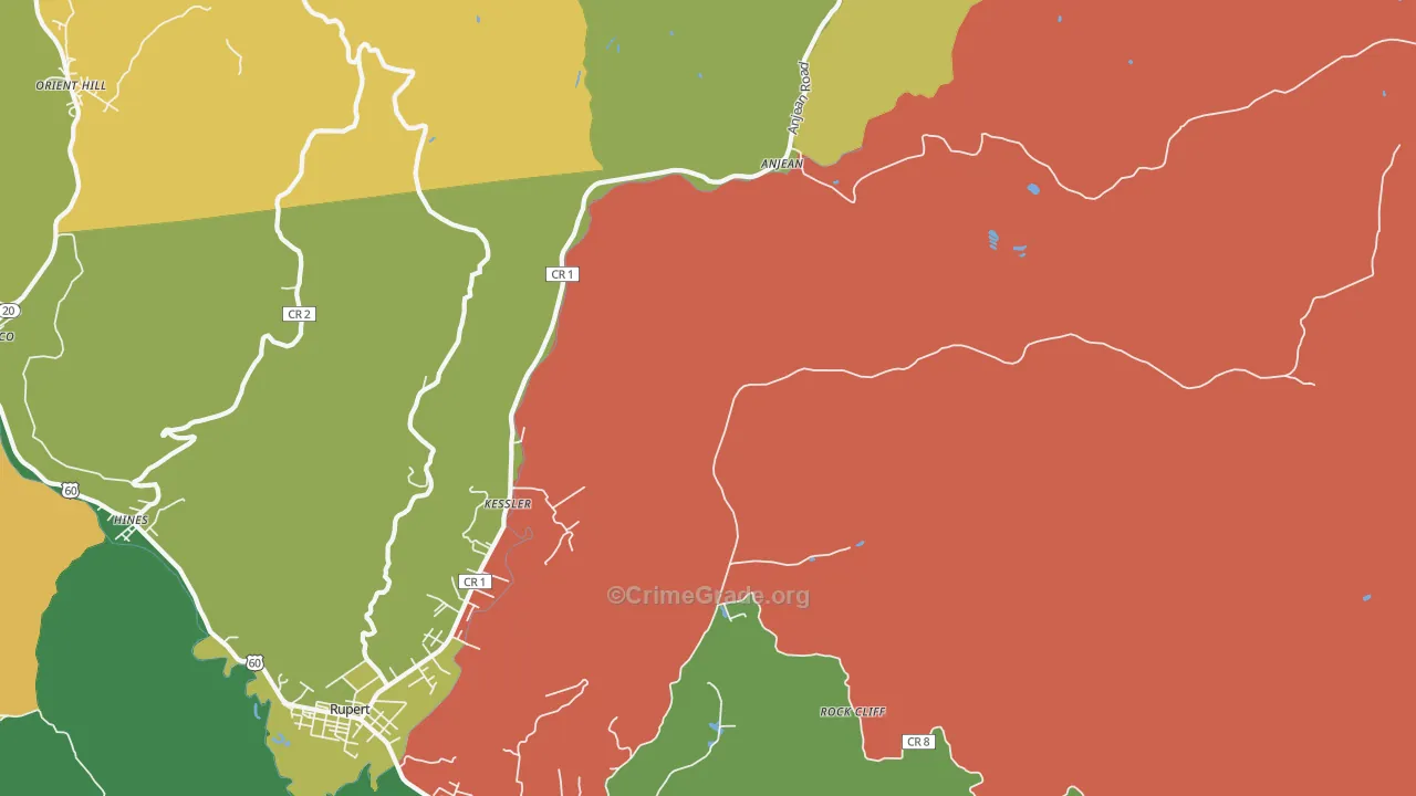 Kessler, WV Map of Vandalism Rates