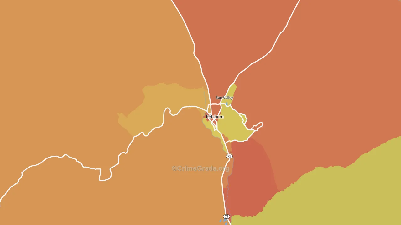 Ketchum, ID Map of Vandalism Rates