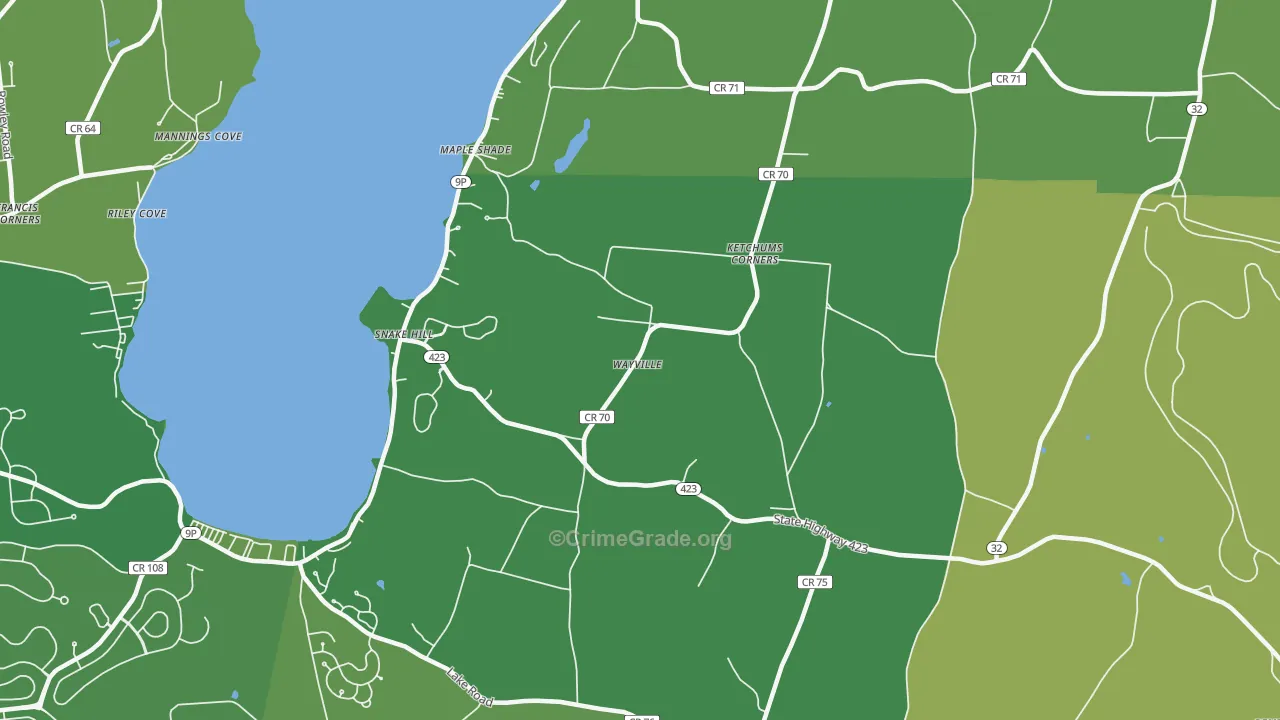 Ketchums Corner, NY Map of Vandalism Rates