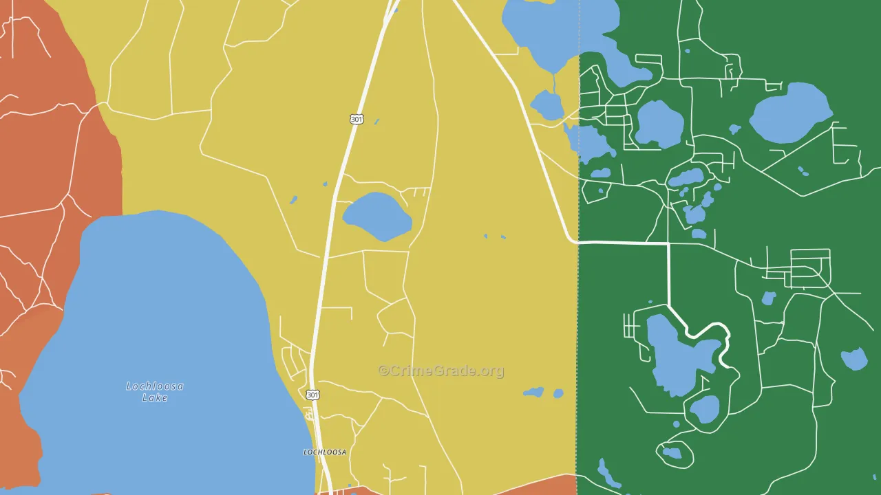 Keuka, FL Map of Vandalism Rates