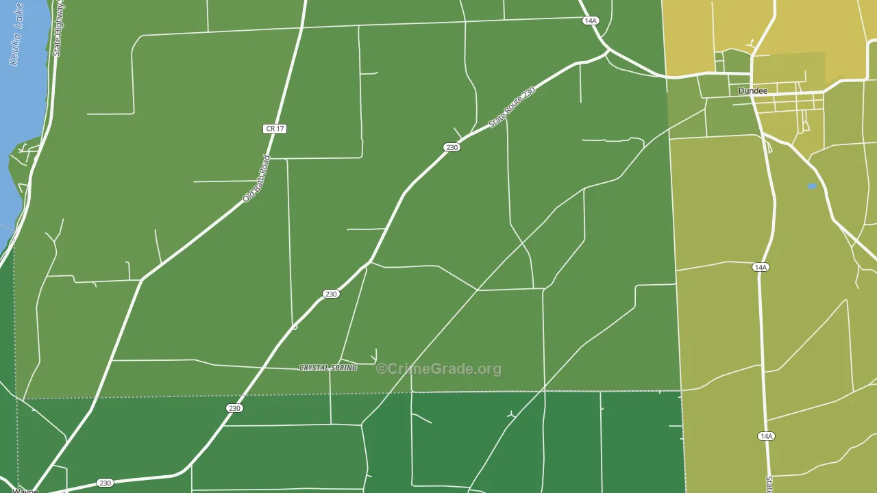 Keuka, NY Map of Vandalism Rates