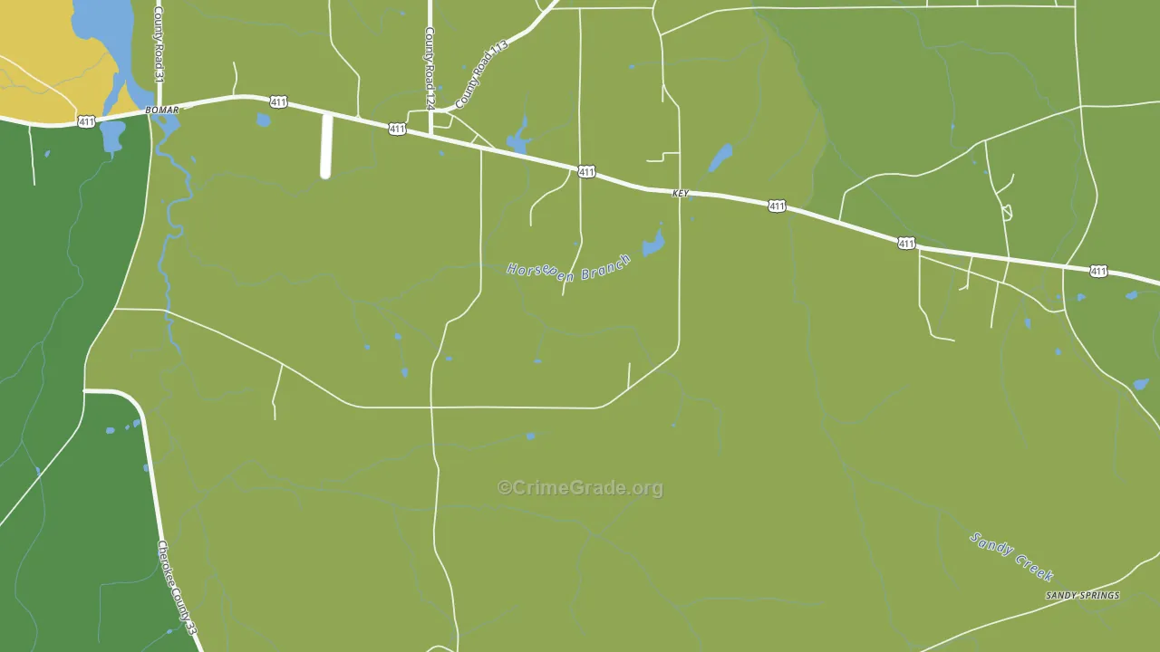 Key, AL Map of Vandalism Rates