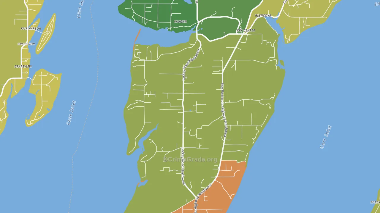 Key Center, WA Map of Vandalism Rates