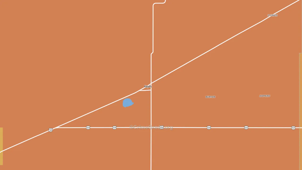 Keyes, OK Map of Vandalism Rates