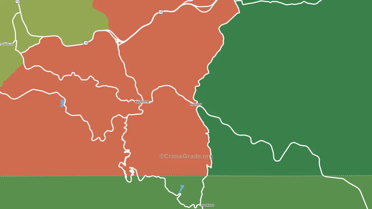 Keystone, SD Map of Vandalism Rates