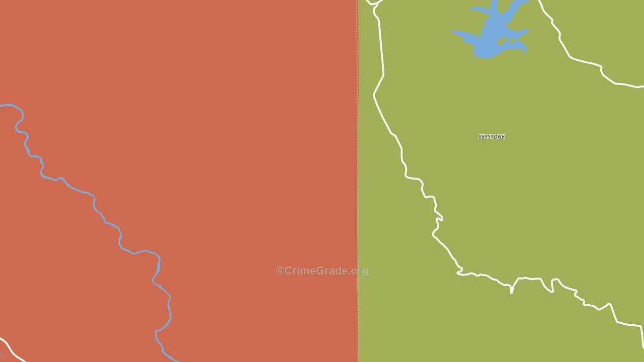 Keystone, WY Map of Vandalism Rates
