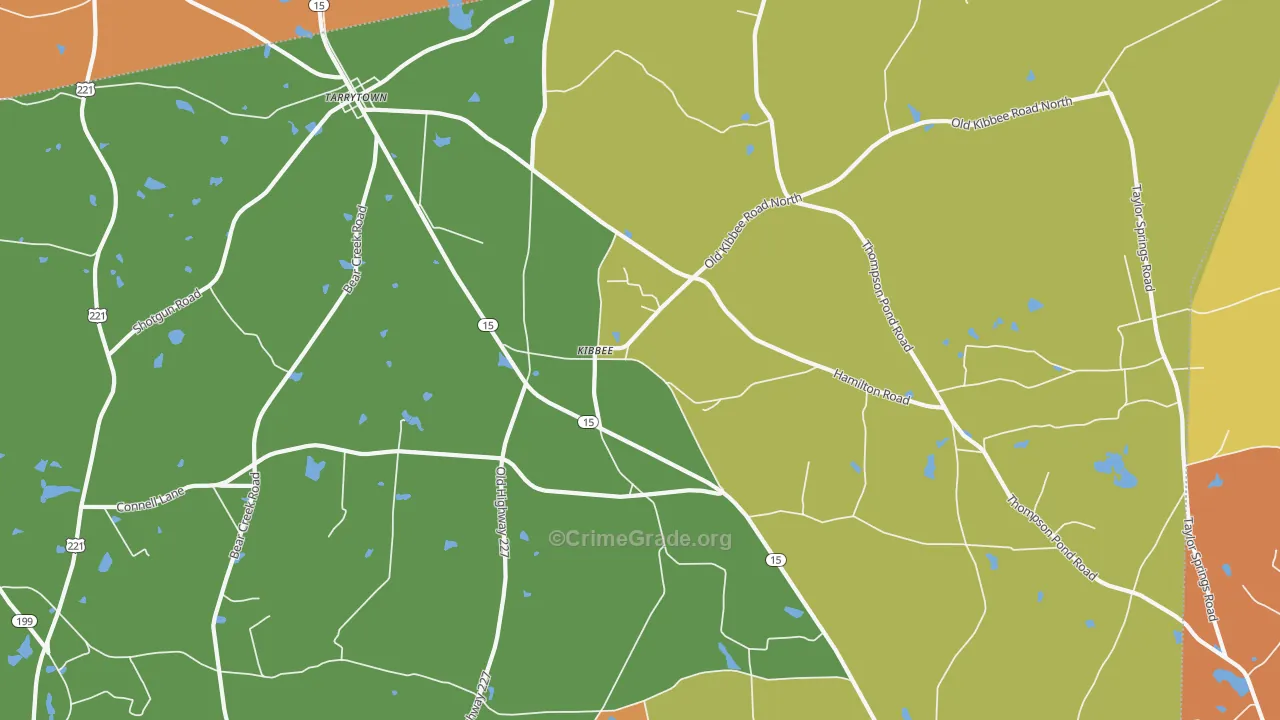 Kibbee, GA Map of Vandalism Rates