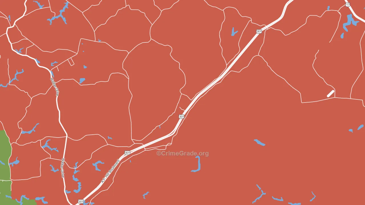 Kidds Fork, VA Map of Vandalism Rates