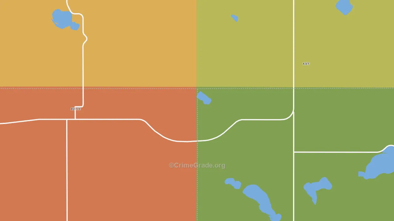 Kief, ND Map of Vandalism Rates