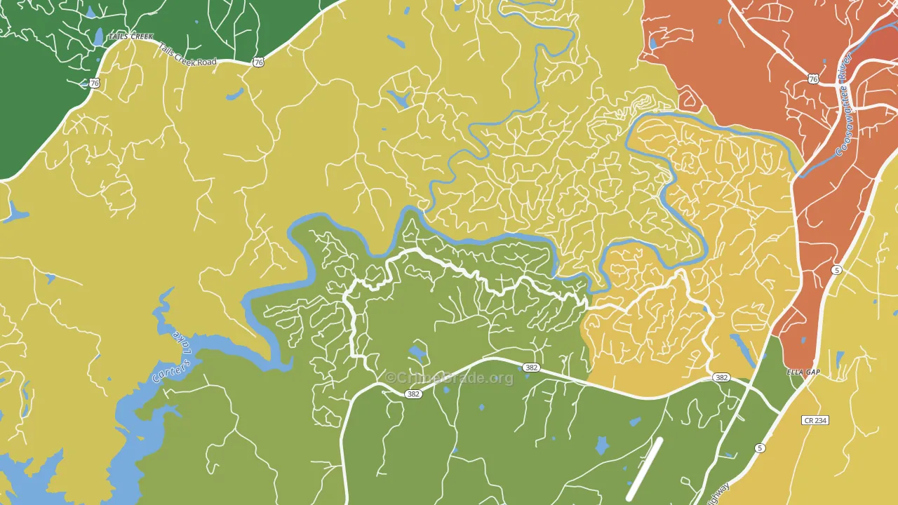 Kiker, GA Map of Vandalism Rates