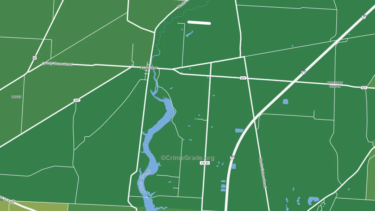 Kilbourne, OH Map of Vandalism Rates