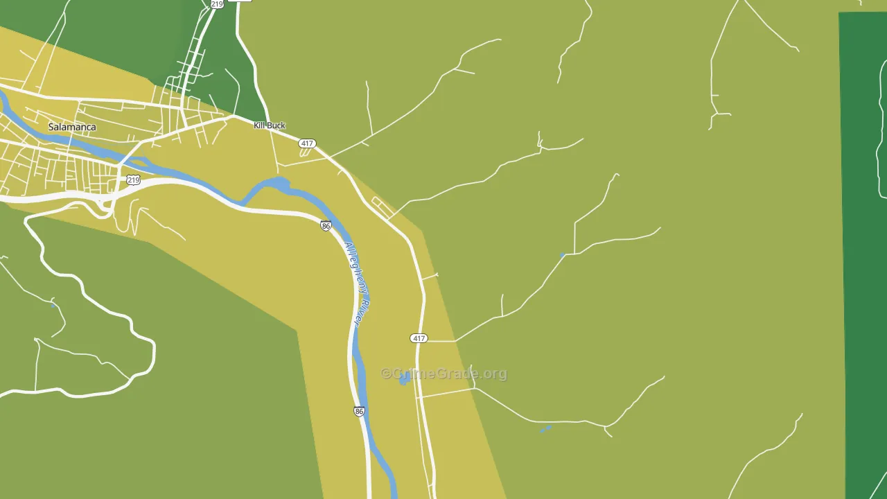 Kill Buck, NY Map of Vandalism Rates