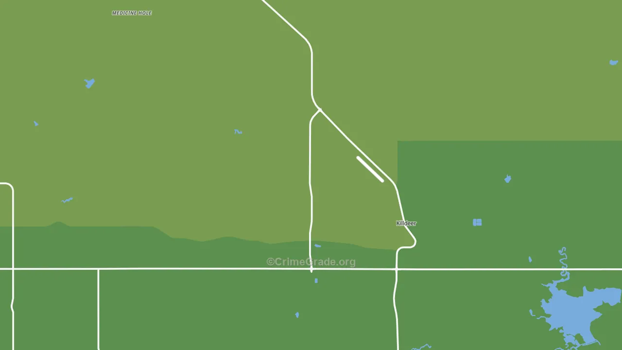 Killdeer, ND Map of Vandalism Rates