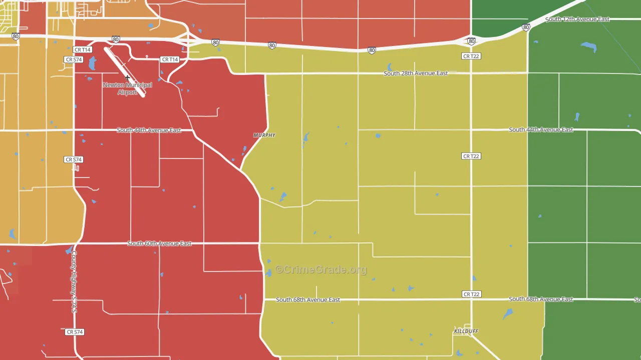 Killduff, IA Map of Vandalism Rates