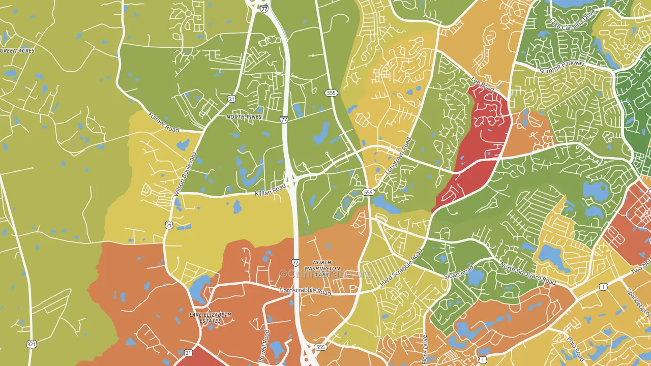 Killian, SC Map of Vandalism Rates