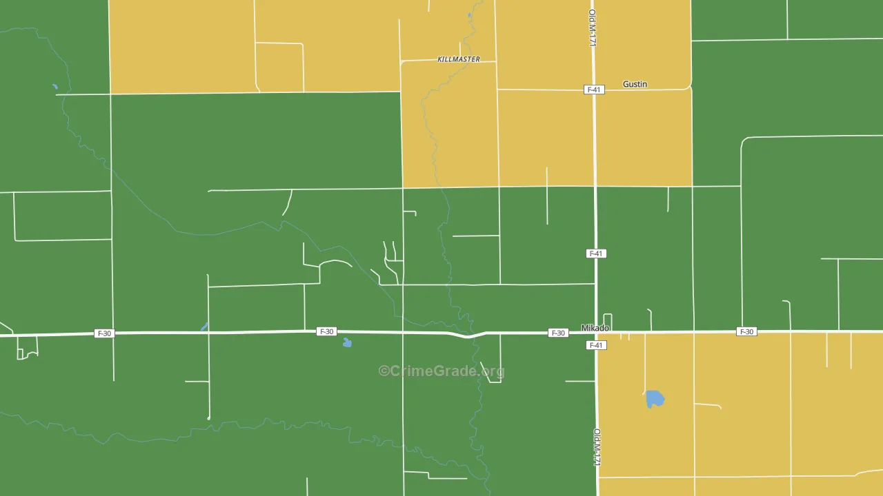 Killmaster, MI Map of Vandalism Rates