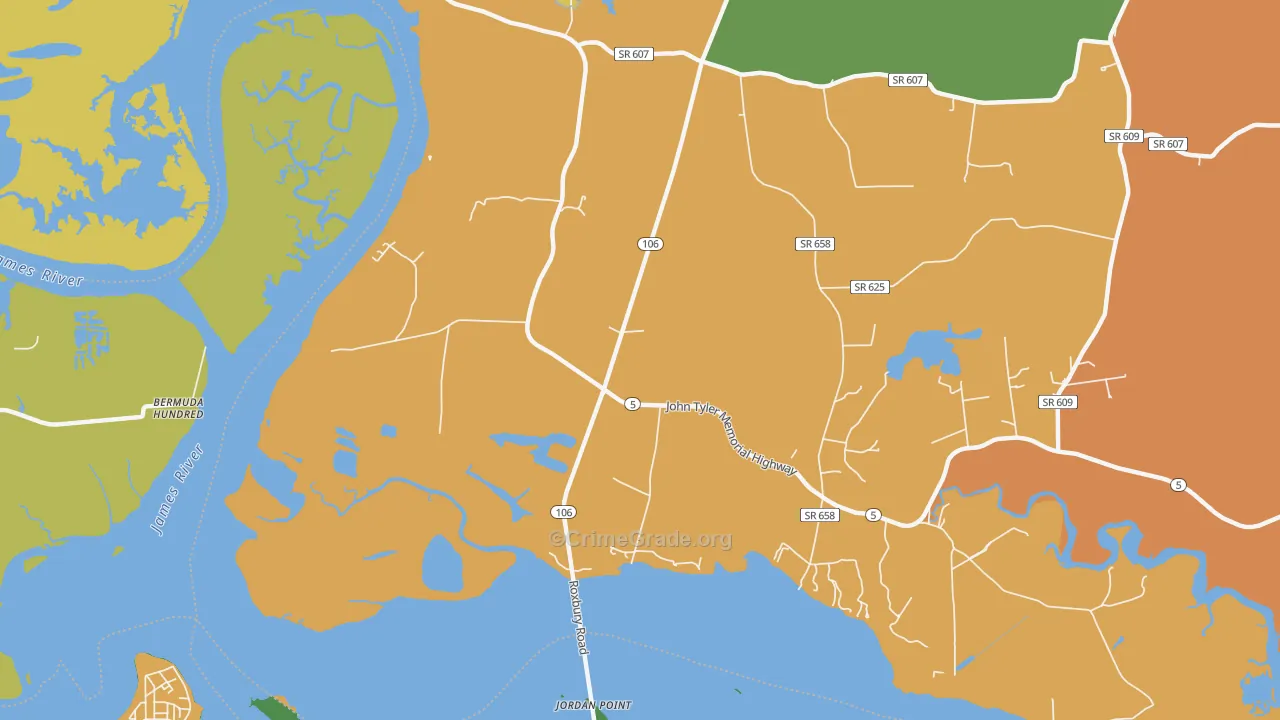 Kimages, VA Map of Vandalism Rates