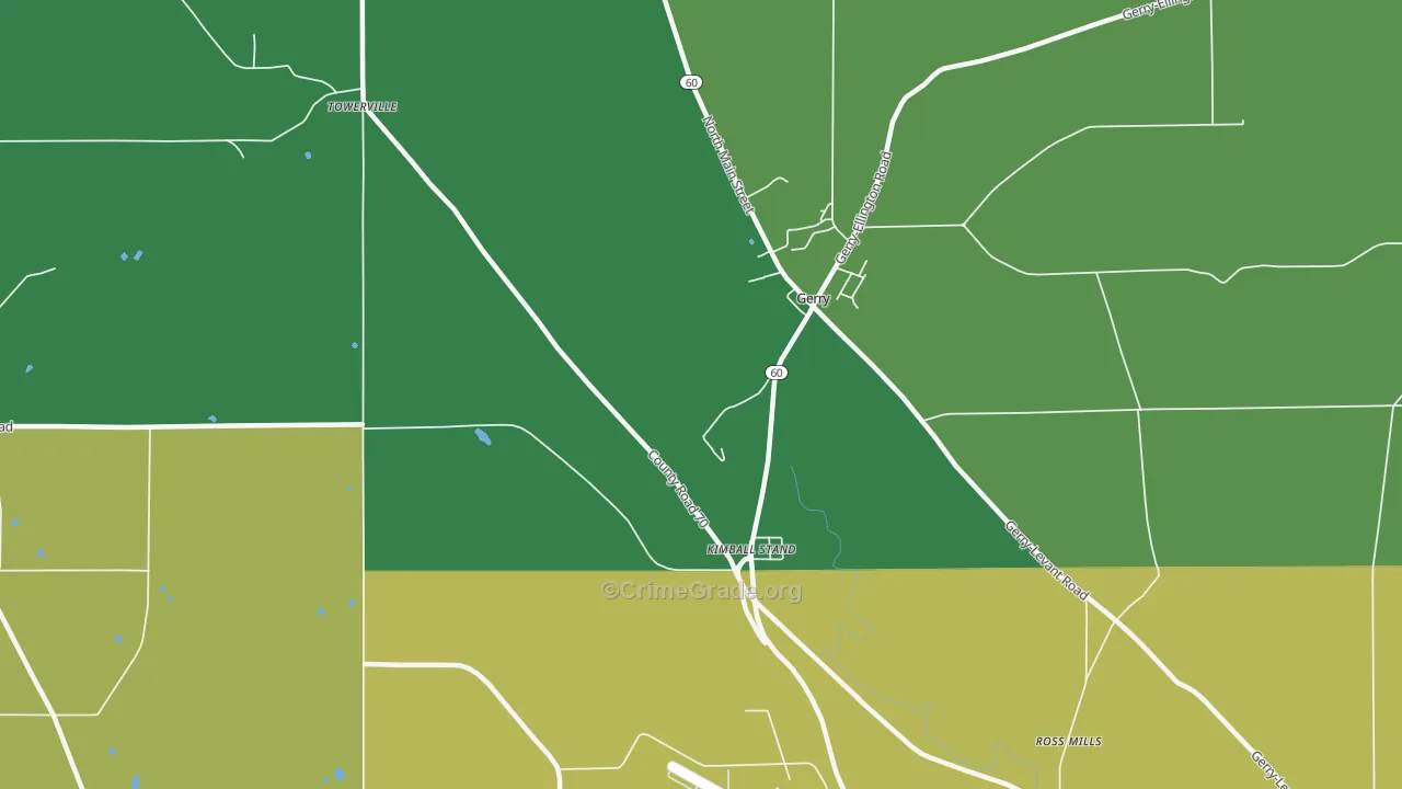 Kimball Stand, NY Map of Vandalism Rates