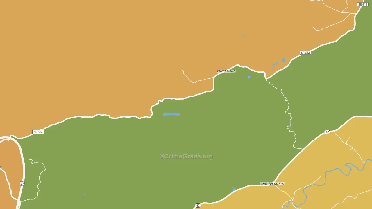 Kimberling, VA Map of Vandalism Rates