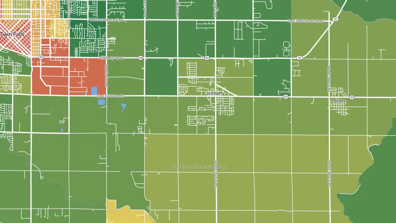Kimberly, ID Map of Vandalism Rates