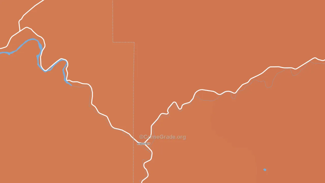 Kimberly, OR Map of Vandalism Rates