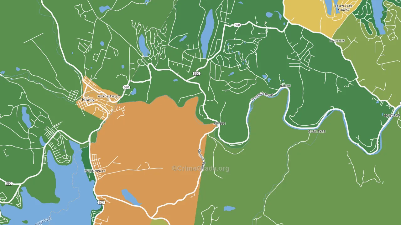 Kimbles, PA Map of Vandalism Rates